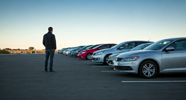 Person standing in a carpark